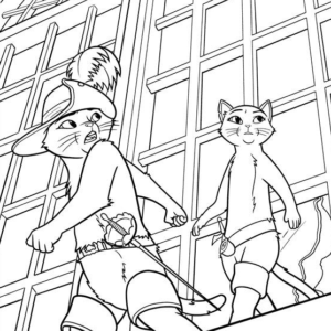 Puss in boots coloring pages printable for free download