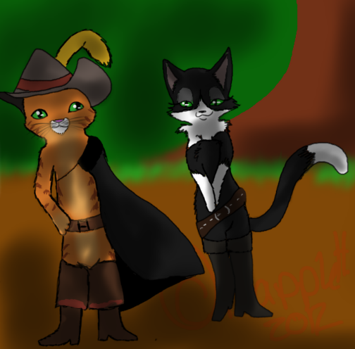 Puss in boots and kitty soft paws request by nerdle on