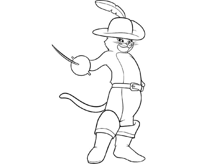 Puss in boots coloring pages ð to print and color