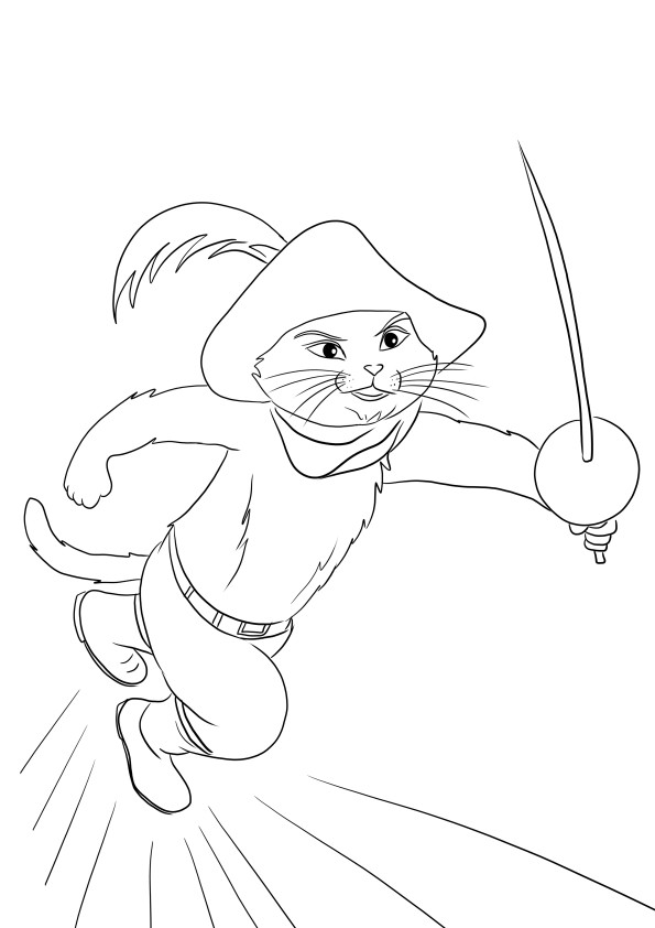 Puss in boots collectn of most wanted coloring pages for free downloading
