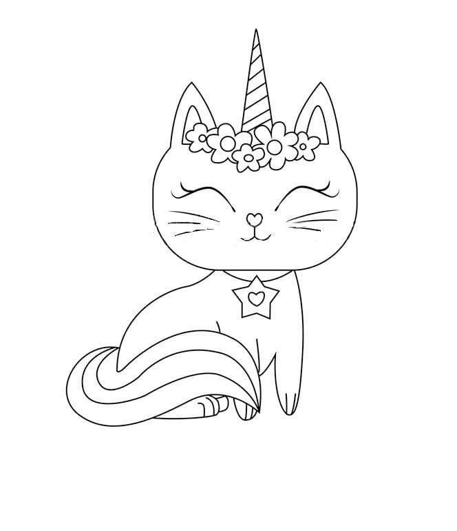 Kittycorn coloring pages printable for free download