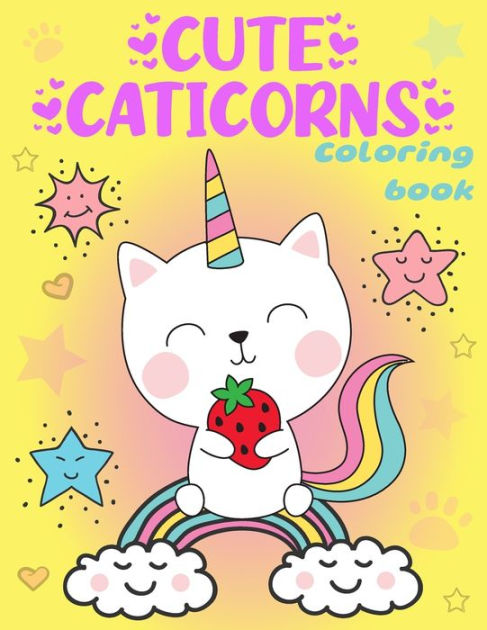 Cute caticorns coloring book kittycorn coloring book for kids ages