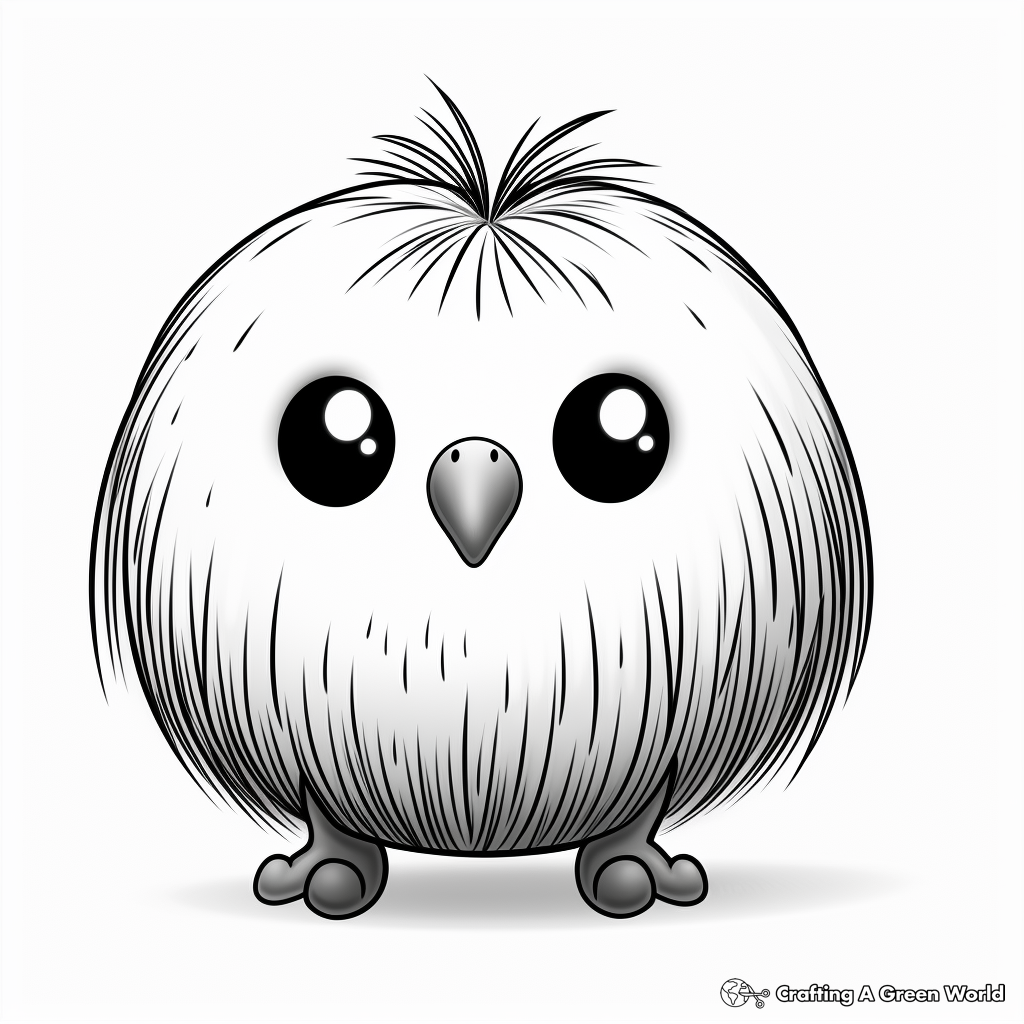 Kiwi bird coloring pages