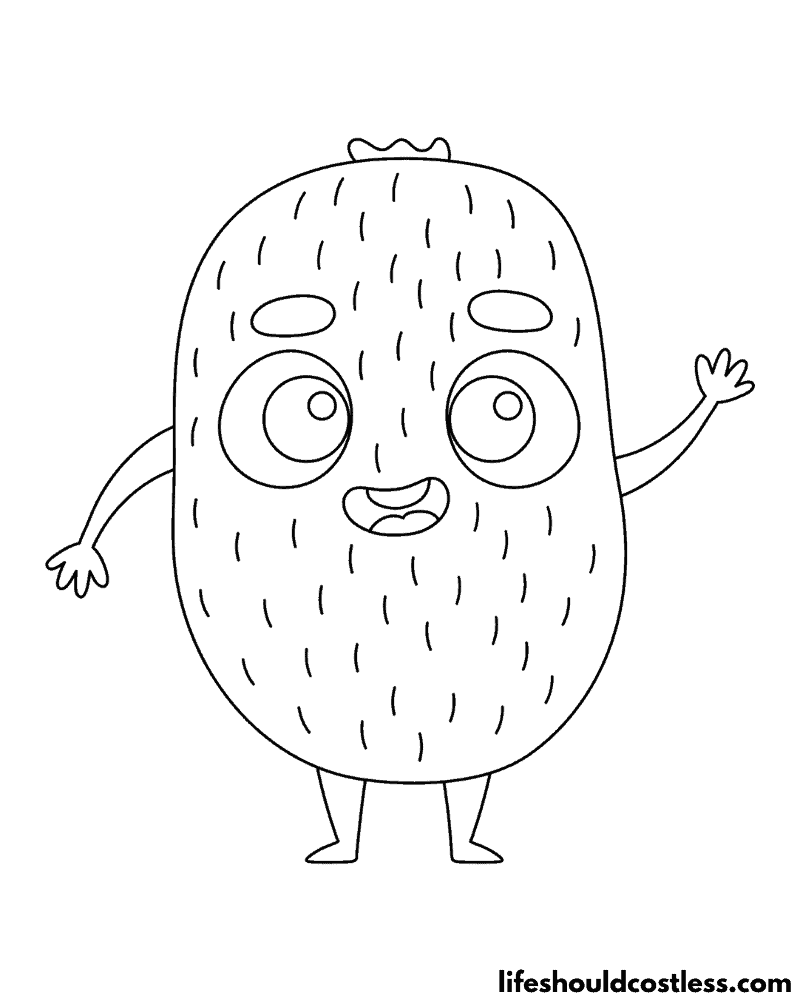Kiwi coloring pages free printable pdf templates