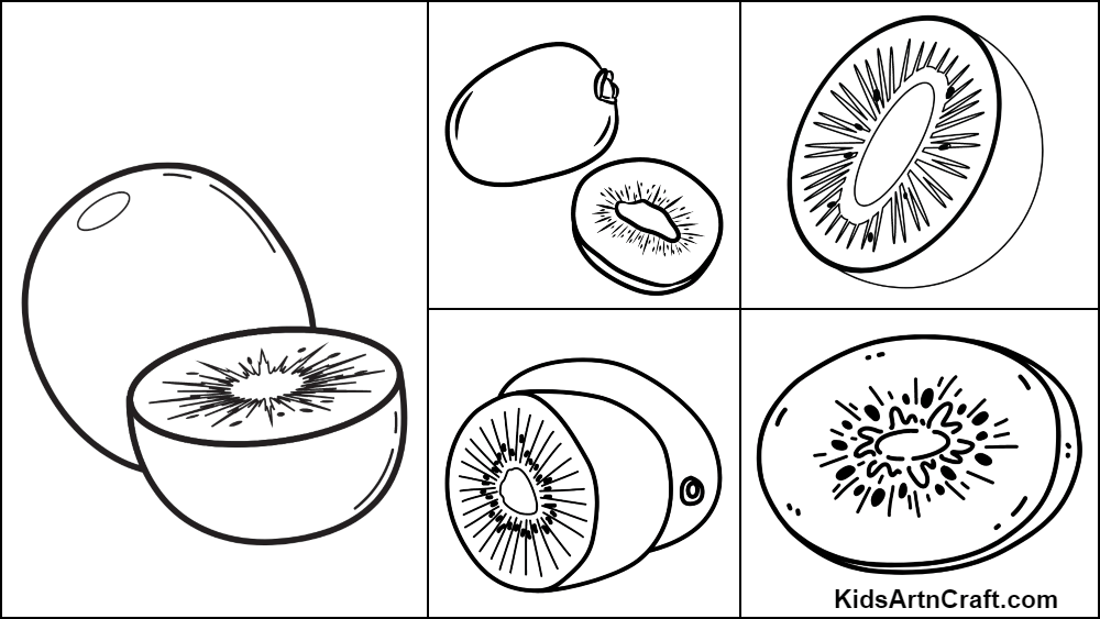 Kiwi coloring pages for kids â free printables