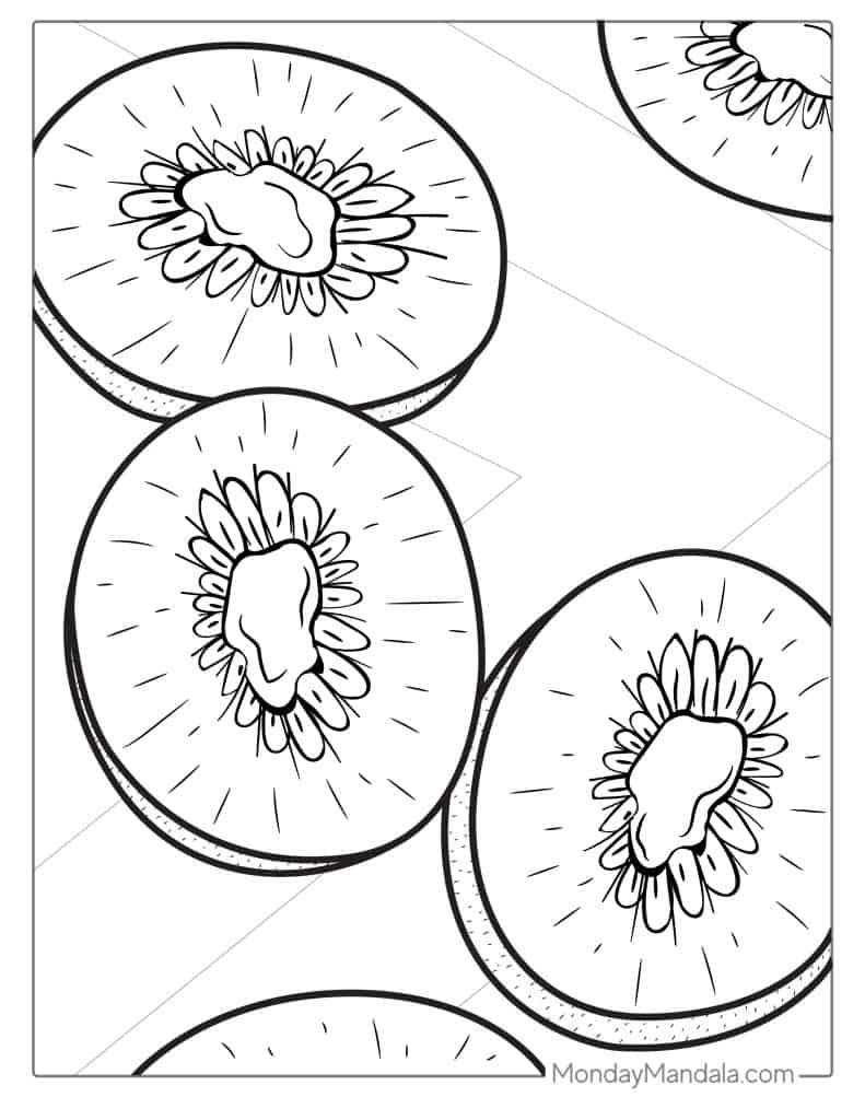 Fruit coloring pages free pdf printables