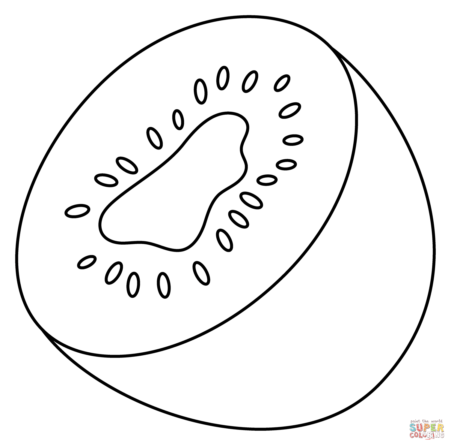 Kiwi fruit emoji coloring page free printable coloring pages