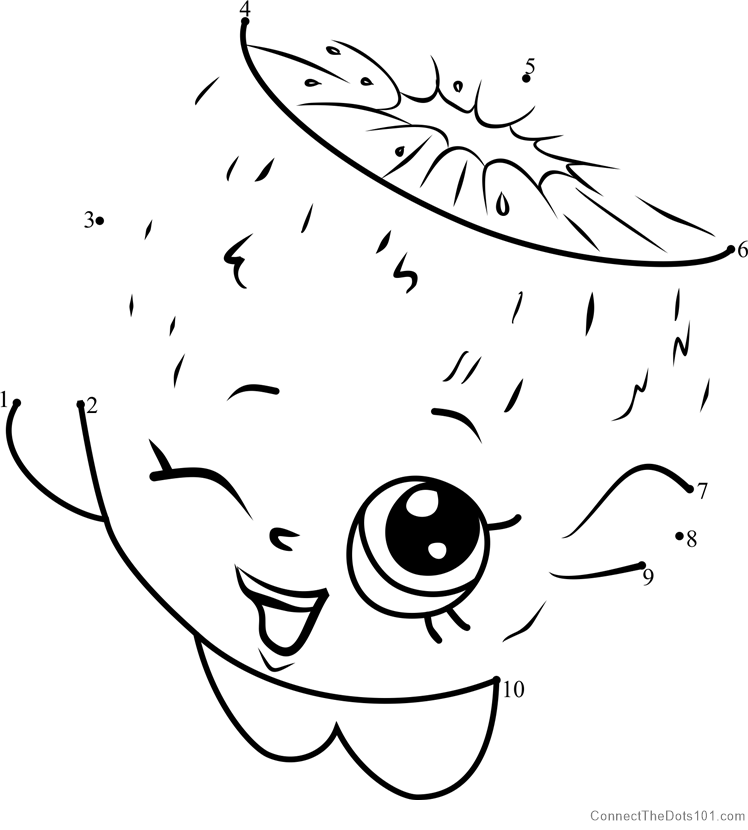 Pee wee kiwi shopkins dot to dot printable worksheet