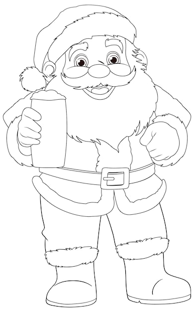 Santa claus coloring vectors illustrations for free download