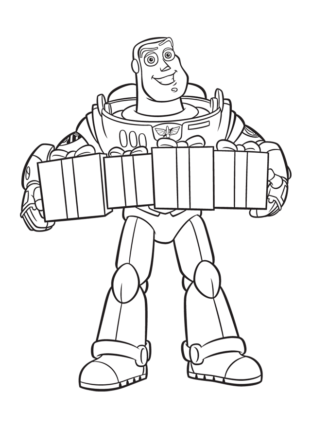 Toy story christmas coloring pages
