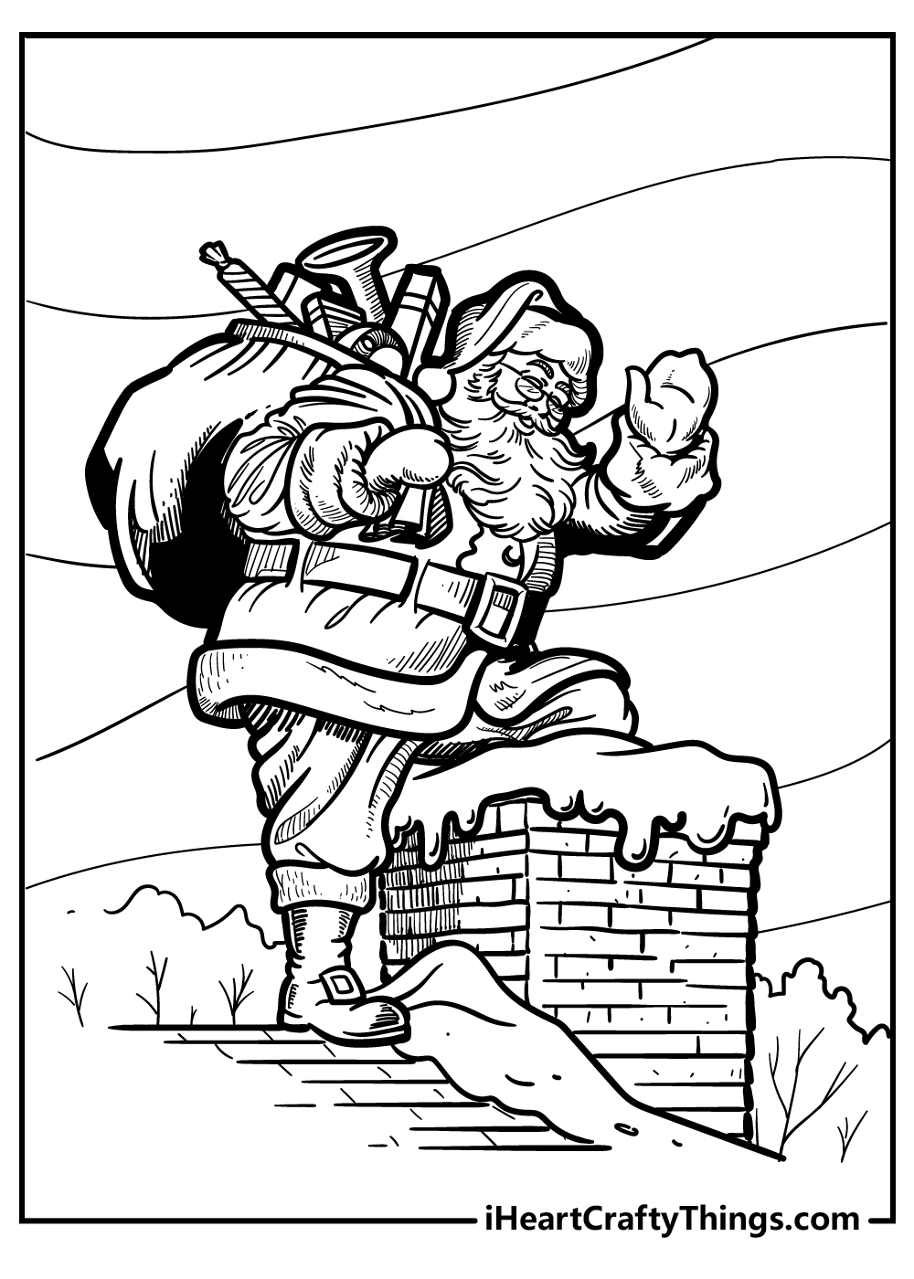 Free santa coloring pages