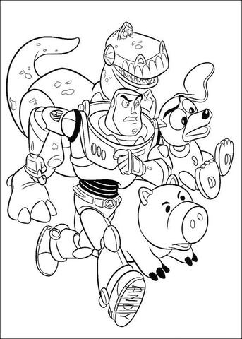 The toys are running together coloring page free printable coloring pages