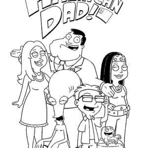 American dad coloring pages printable for free download