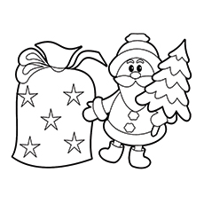 Cute santa claus coloring pages for your little ones