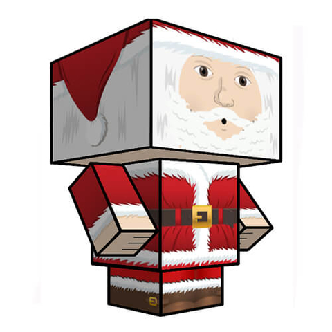 Santa klaus paper toy free printable papercraft templates
