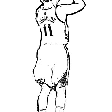 Klay thompson marksman textbook jump shot golden state warriors minimalist sketch design canvas print for sale by cleodog