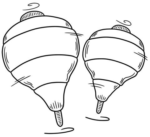 Spinning tops coloring page free printable coloring pages