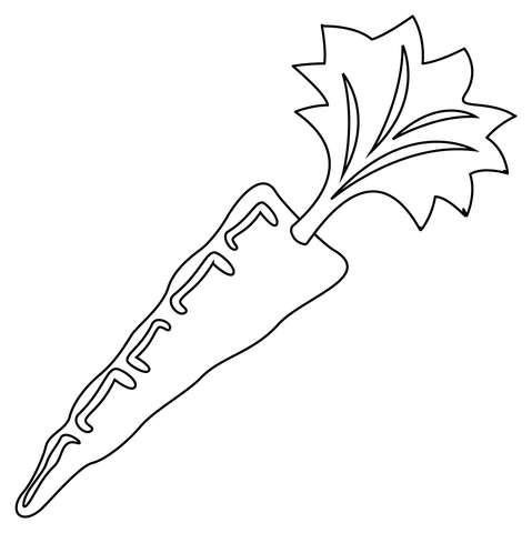 Carrot coloring page free printable coloring pages