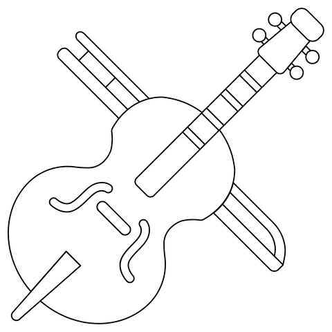 Cello coloring page free printable coloring pages