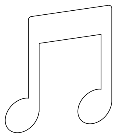Musical note emoji coloring page free printable coloring pages