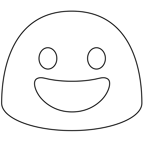 Grinning face with big eyes emoji coloring page free printable coloring pages