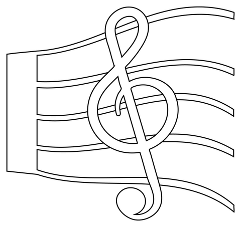 Musical score coloring page free printable coloring pages