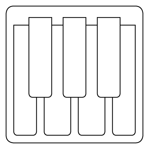 Musical keyboard emoji coloring page free printable coloring pages