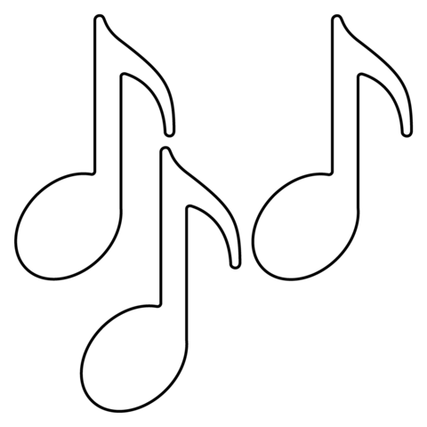 Musical notes emoji coloring page free printable coloring pages