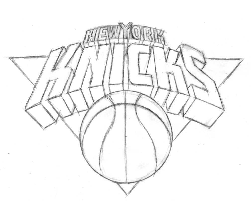 Behind the knicks logo with michael doret