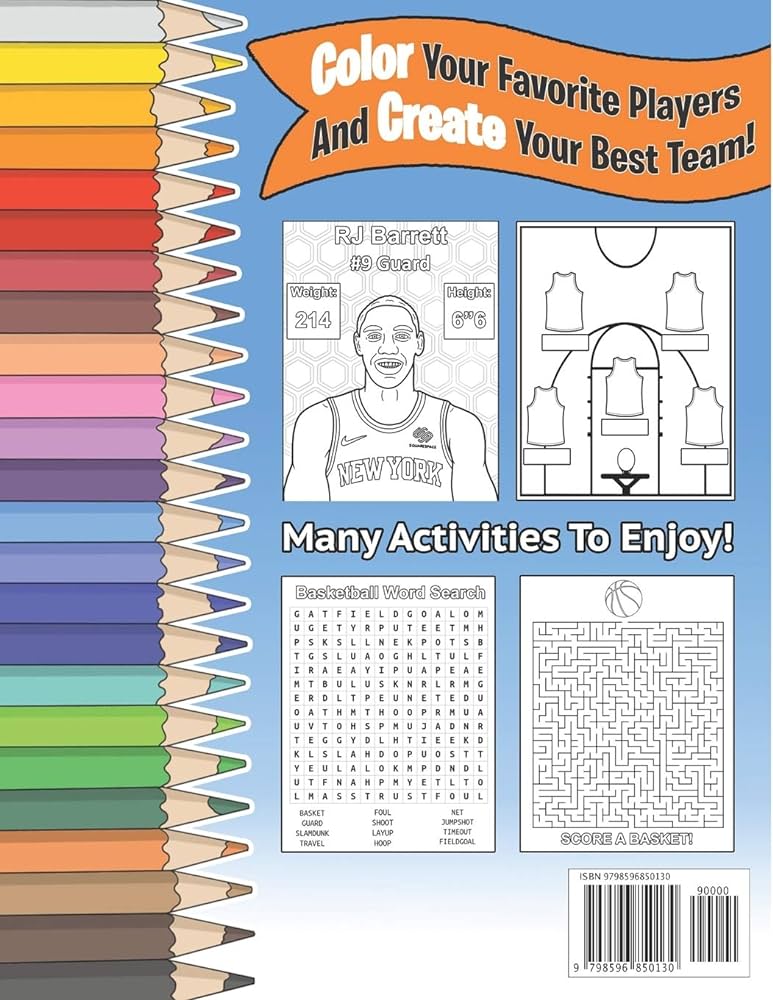 New york knicks coloring book basketball activity book for kids adults lewis joel books