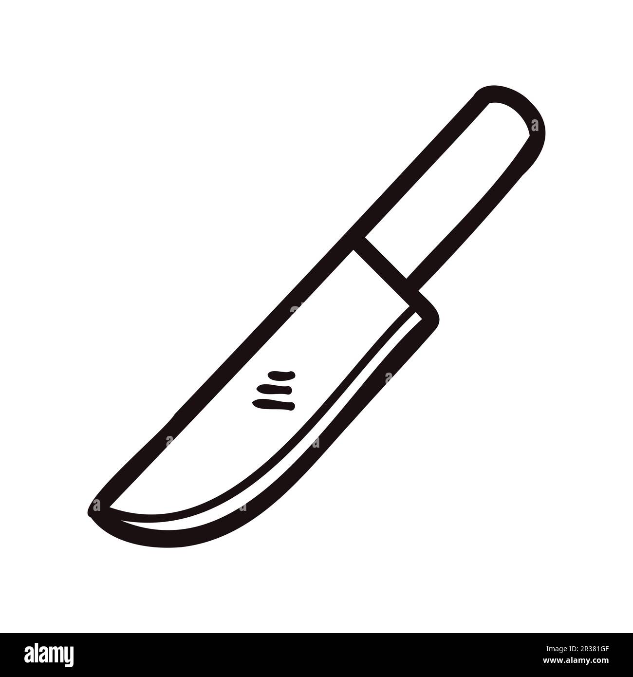 Carving knife in hand cut out stock images pictures