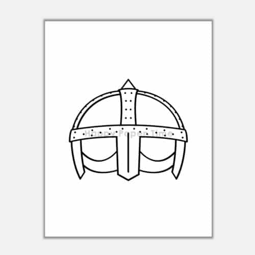 Knight masks helmets paper template