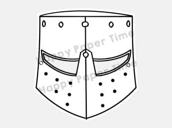Knight helmet mask template