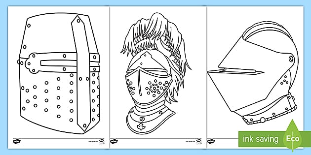 Knight helmet louring sheet teacher made
