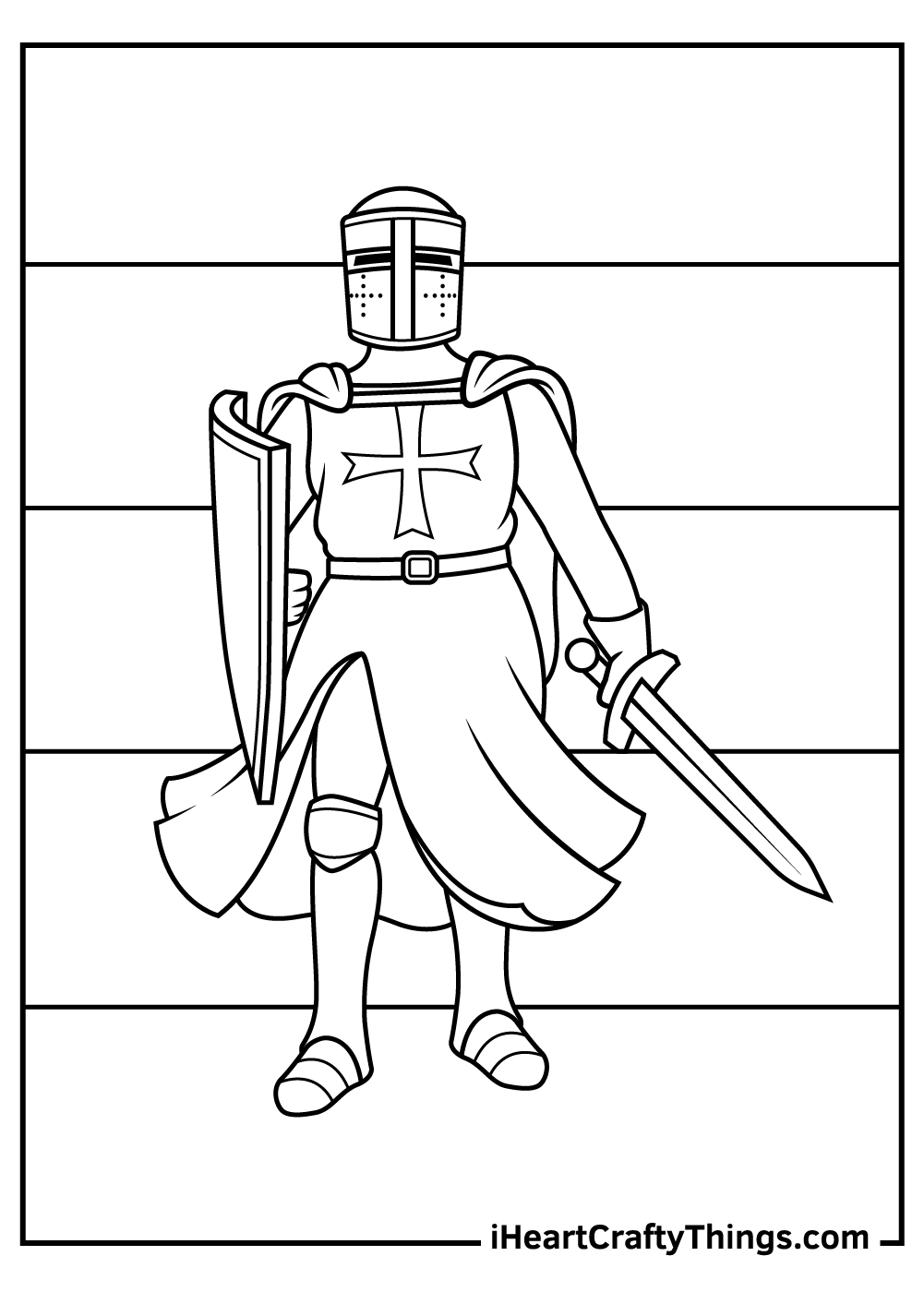 Knight coloring pages free printables
