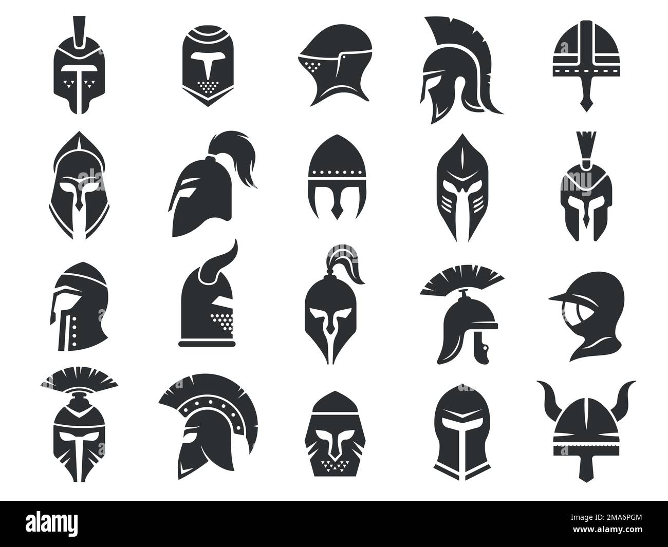Knight armor helmet illustration hi