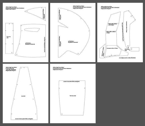 Arkham knight foam helmet template