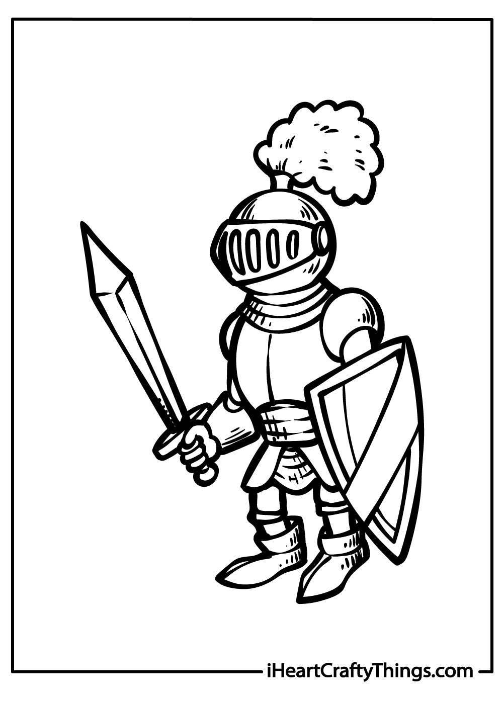 Knight coloring pages free printables