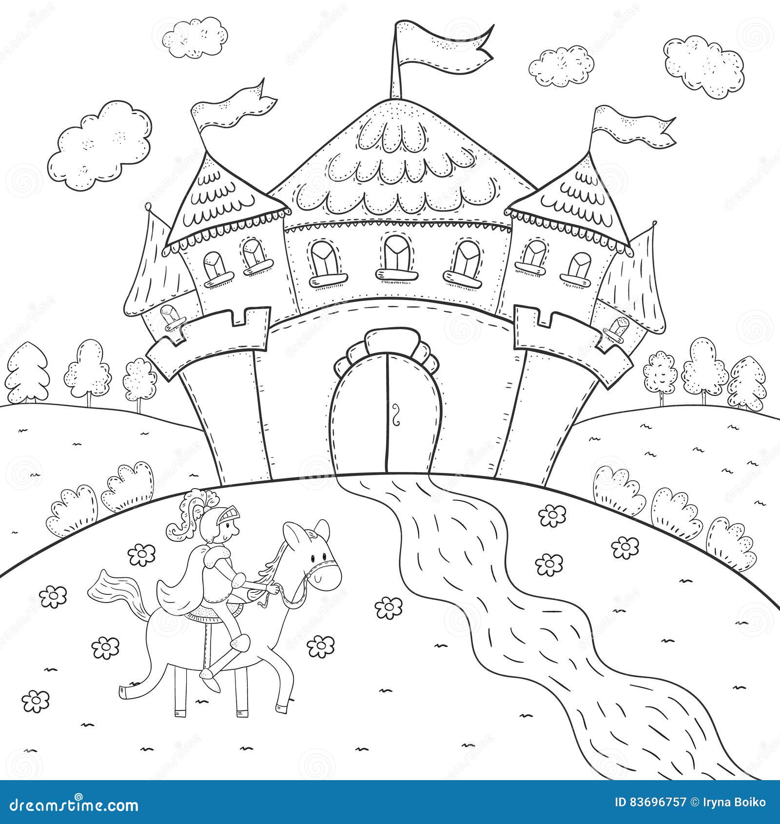 Coloring knight kids stock illustrations â coloring knight kids stock illustrations vectors clipart
