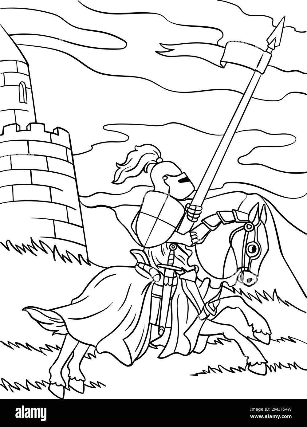 Knight with spear and shield hi