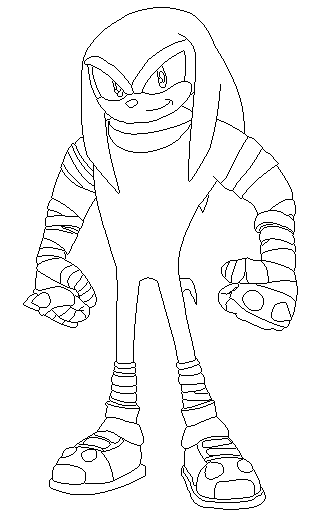 Knuckles the echidna in sonic boom base by blackskullsonic on