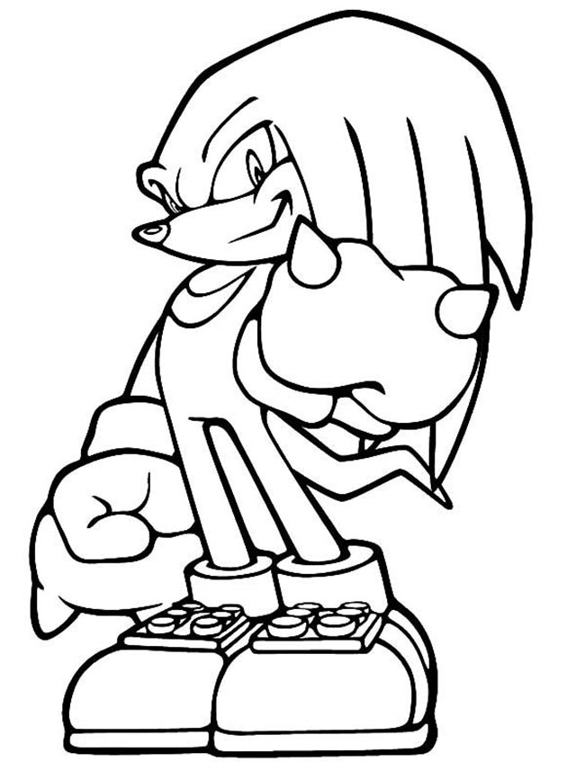 Desenho de knuckles a equidna para colorir super tails para colorir