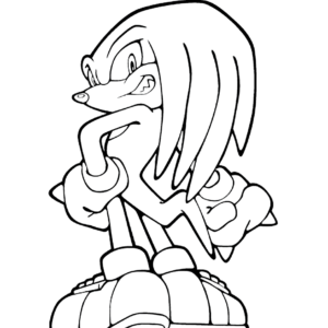 Knuckles coloring pages printable for free download