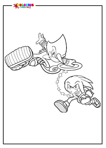 Knuckles coloring pages