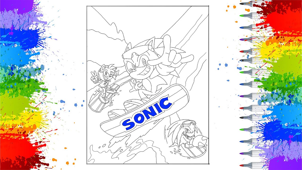 Sonic team coloring pages tv sonic hedgehog