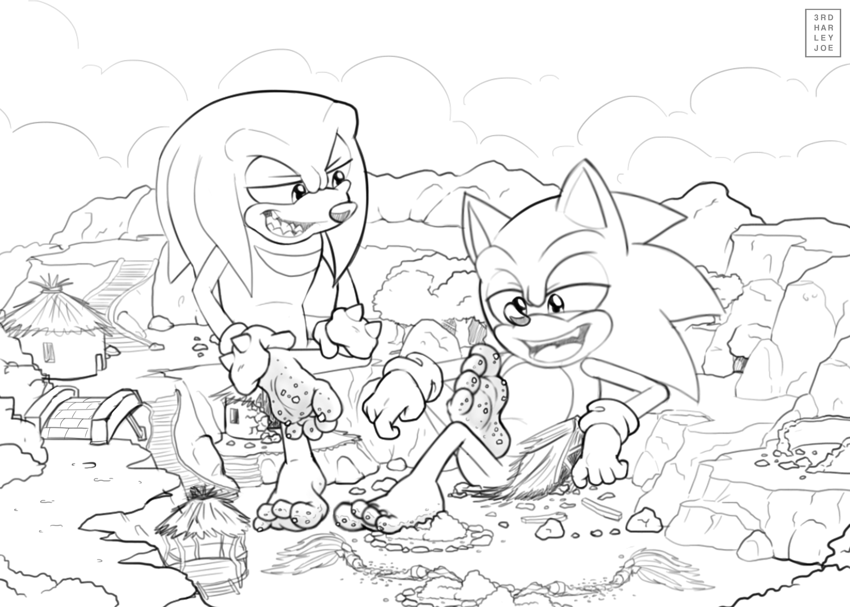 Macro knuckles and sonic by rdharleyjoe