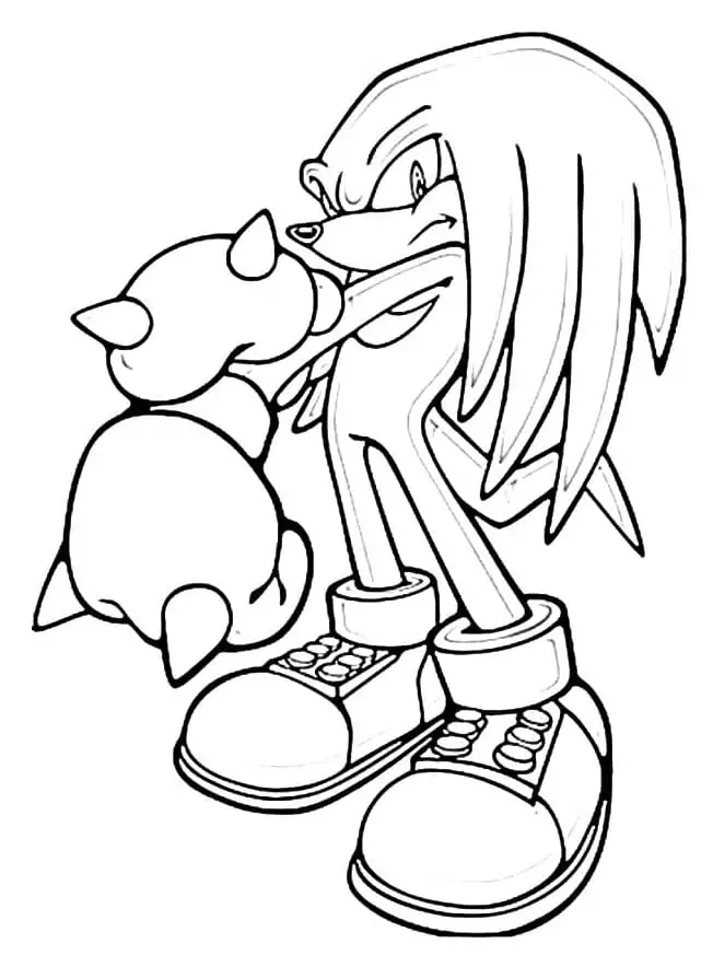 Knuckles the echidna malvorlagen