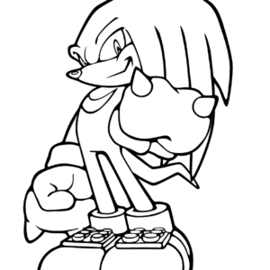 Knuckles coloring pages printable for free download
