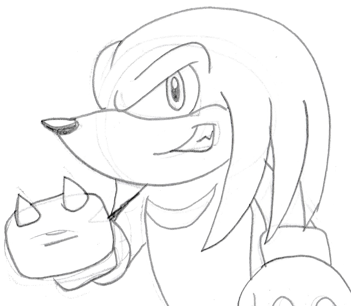 Knuckles the echidna by vixdojofox on