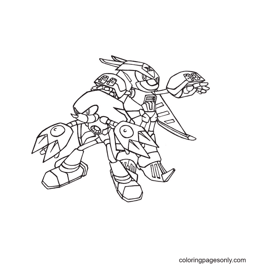 Knuckles coloring pages printable for free download